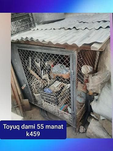 Toyuq damı (k459) - Material: metal karkas, məftil tor şəbəkəli