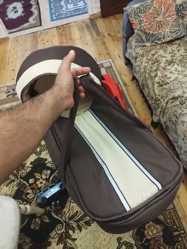 детское сиденье для автомобиля: Körpələr üçün nəzərdə tutulmuş bu daşıyıcı bələk, qəhvəyi və krem — 4