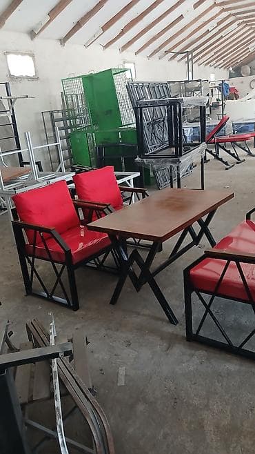 ofis ucun kreslo ucuz: Metall karkaslı stol və kreslo dəsti - Tərkib: 1 ədəd düzbucaqlı — 1