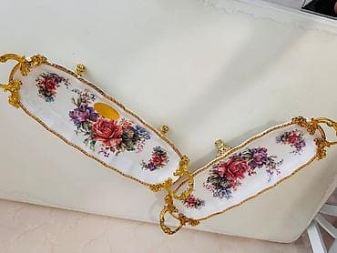 servis desti: Məhsul: Dekorativ porselen servis boşqabları (2 ədəd dəst) - — 1