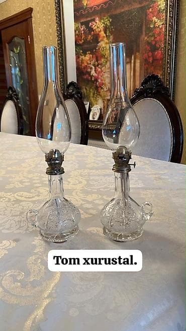 qapi dekoru: 2 eded lampa tom xrustal. Yenidir.Cutu 250 azn. Unvan Yasamal — 1