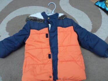 детская верхняя одежда: Uşaq qış gödəkçəsi - Rəng: narıncı və tünd göy kombin - İçlik: qalın — 1