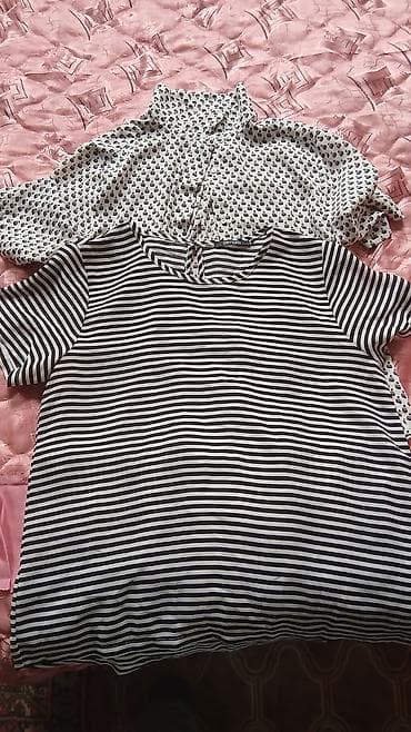 yeni model koftalar: Qadın köynəkləri dəsti - Model 1: Qara-ağ eninə zolaqlı qısaqol — 1