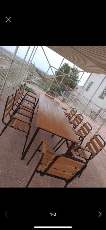 stol stul işlenmiş: 🔥oturacaq bir ədədi 30 azn 🔥 4 nəfərlik masa (120x80) və 4 ədəd — 19