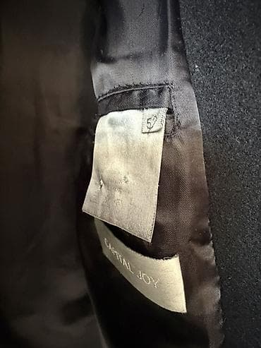 baqi salvar: Qara rəngli kişi plaşı – Capital Joy - Model: qısa kəsimli — 2