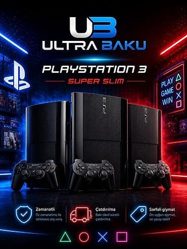 playstation 3 oyun diskleri: PlayStation 3 Super Slim – Xaricdən gəlib. Proşivkalı 60 oyun — 1