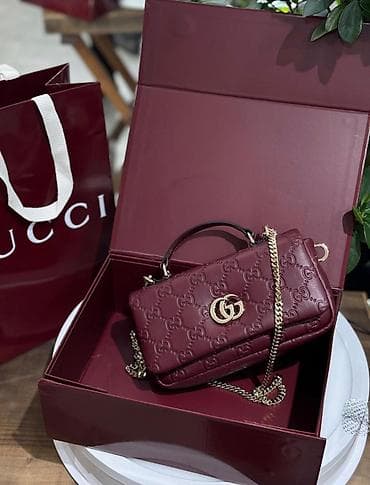 ətir çantası: 🤎 Bordo Gucci çanta ✨ Zərif, eleqant və hər kombin üçün ideal seçim. 👜 — 2