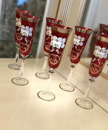 seyf qapi bezekleri: Klassik süfrə və içki dəstləri toplusu - Porcelain çay-servis dəsti — 6