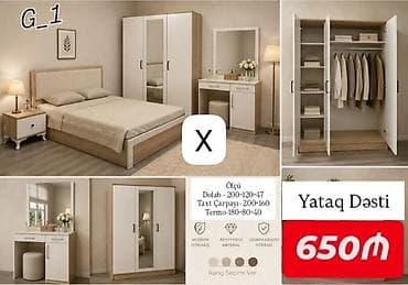 taxt tumba: Yataq Dəsti – G_1 modeli Komplekt: - Taxt çarpayı (başlıq və yan — 1