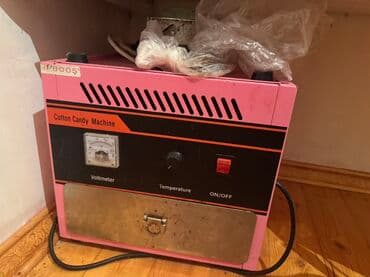 şeker aparati: Pambıq Şirniyyatı (Cotton Candy) Aparatı - Rəng: çəhrayı/qara korpus — 1