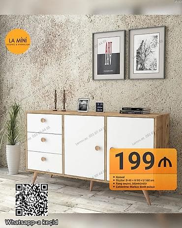 dehliz mebel: Minimalist üslubda komod - Model: LA MİNİ - Ölçülər: Dərinlik 40 sm × — 1