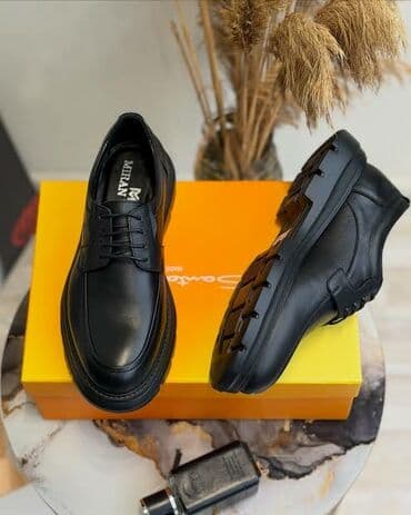 ayaqqabı dəri rahat: Kişi ayaqqabısı - Rəng: qara - Üst material: hamar teksturalı dərilik — 1