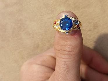 сапфир: Кольцо, Серебро, 958 проба, Сапфир — 2