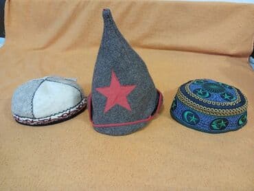 kişilər ucun dəri papaqlar və kepkalar: Məhsul: Naxışlı dini papaq (tübətəj/külağayı tipli) - Forma: Aşağı — 5
