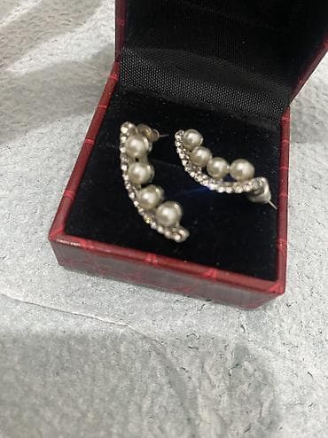 original canta: Zərgərlik dəsti – üzük, sırğa və iki qolbaq - Üzük: Gümüş tonlu qaşlı — 3