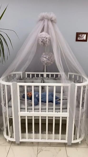 elektrikli besik: Oğlan və qız üçün, Yumru, Beşik, Dəst ilə, Matras ilə, Yellənmə mexanizm ilə — 1