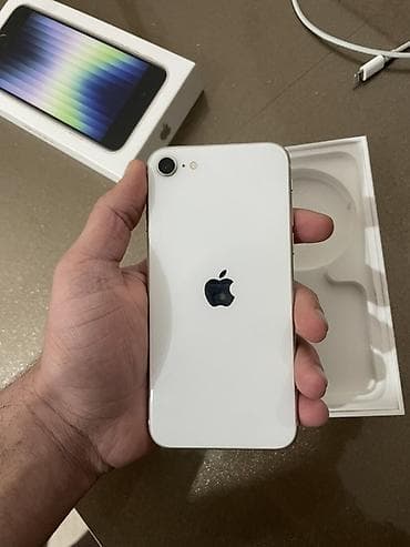 soyducu islenmis: IPhone SE 2022, 64 GB, Ağ, Barmaq izi — 3