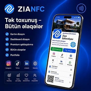 Biznes üçün program təminatı: NFC texnologiyası ilə bir toxunuşda bütün əlaqələr. Kağız vizitkart — 1
