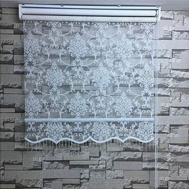 Rulon ştorlar: Zebra/rulet pərdə kolleksiyası - Model: klassik damask və güllü — 2