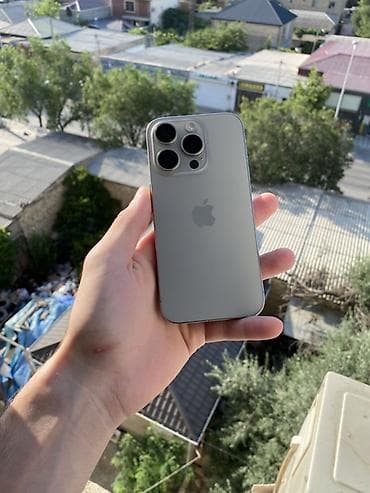 IPhone 15 Pro, 128 GB, Gümüşü, Simsiz şarj lalafo.az -da IPhone 15 Pro, 128 GB, Gümüşü, Simsiz şarj