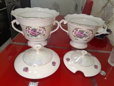 ag gilas mürəbbəsi: Temiz farfor.Rusiya isdehsali. 30 ildi alinib.1defe bele islenmiyib — 3