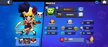 Brawl Stars oyun hesabı - Profil adı: RAMKO (ID etiketi şəkildə) -