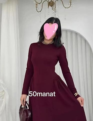 Платья: Qadın geyimləri – müxtəlif modellər - Şokolad rəngli, birqollu — 2