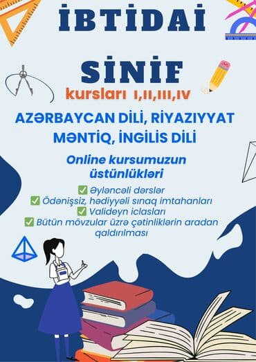 Məktəbəqədər və ibtidai sinif hazırlığı: Məktəbəqədər və ibtidai sinif hazırlığı, Azərbaycan dili, Onlayn, Fərdi, Qrup