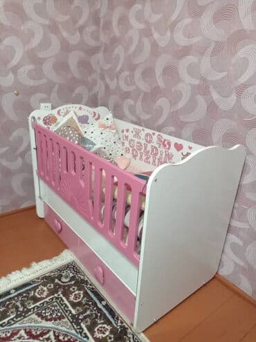 купить круглый стол в баку: Для девочки, Б/у, Колыбель, С матрасом, С механизмом качания — 2