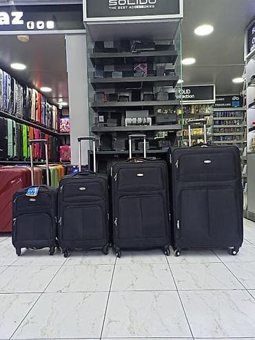 çamta: Səyahət üçün yumşaq materiallı çamadan dəsti – 4 ölçü Məhsul təsviri — 1