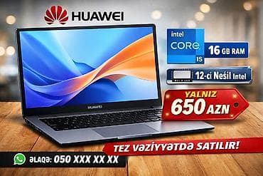 Комплектующие для ПК и ноутбуков: Notebooklar – seçimlər: 1) Dell Inspiron - Prosessor: Intel i5 - RAM — 2