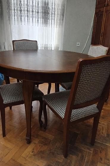 sazan yemi: Qonaq otağı üçün, Açılmayan, Yumru masa, 6 stul — 5