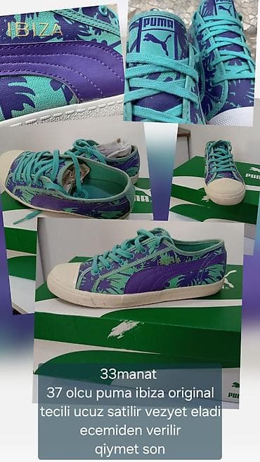 krosovkalar: Puma, Ölçü: 37, rəng - Mavi, İşlənmiş — 1