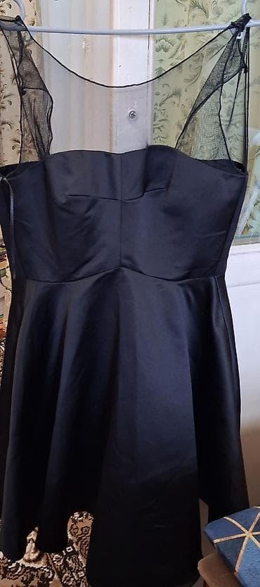 don formalari: Qara kokteyl donu - Model: A-kəsim, beldən aşağı geniş ətəkli, qısa — 2