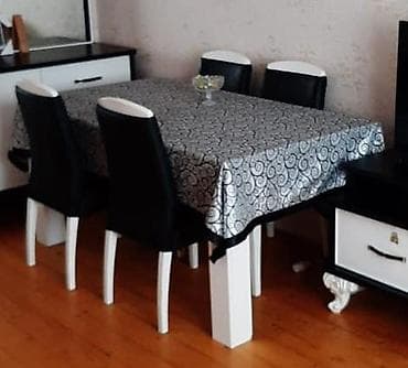 Qonaq otağı üçün, İşlənmiş, Açılan, Dördbucaq masa, 6 stul