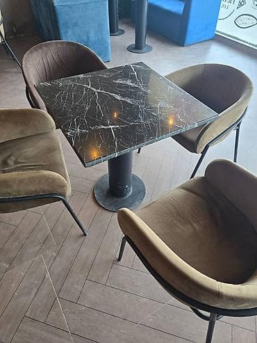 bag stol stullari: Masa ve oturacaq destleri satilir . Masalarin ustu tebii mermerdir — 1