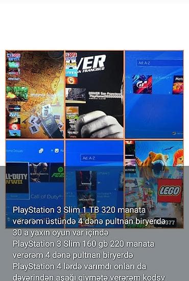 Video oyunlar və konsollar: PlayStation oyun konsolları və aksessuar paketi - PlayStation 3 Slim — 1
