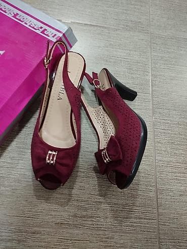 bordo şalvar: Ölçü: 38, rəng - Qırmızı, Yeni — 2