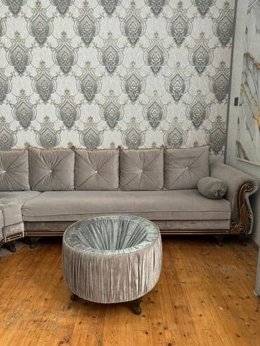 Divan və kreslo dəstləri: İşlənmiş, Künc divan, Pufik, Bazasız, Açılmayan — 3