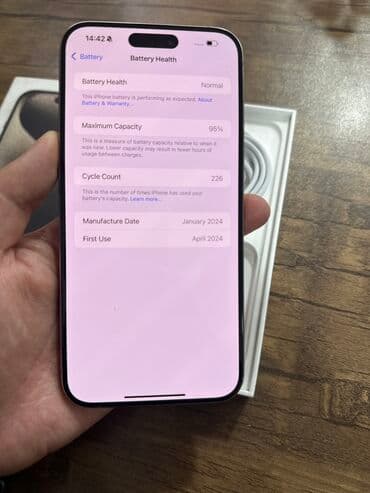 15 pro max 512 qiymeti: IPhone 15 Pro Max, 256 GB, Natural Titanium, Zəmanət — 9