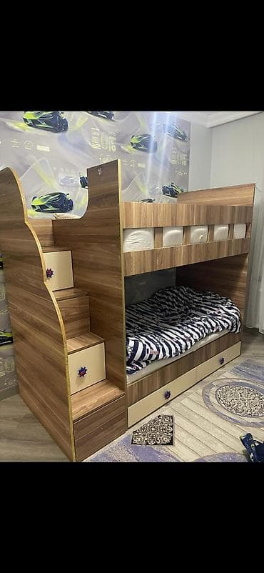 Oğlan və qız üçün, Çarpayı, Matrassız, Siyirməli, Laminat