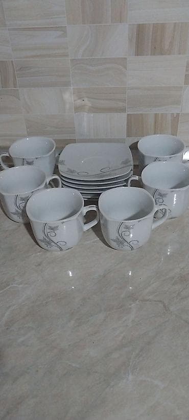 turski cajnik cena: Çay dəsti, rəng - Ağ, Farfor, 6 nəfərlik, Türkiyə — 1