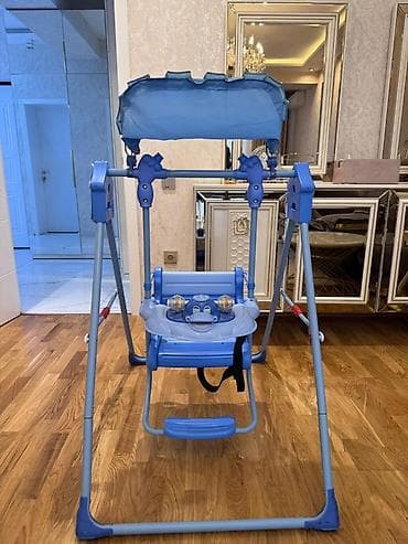 sədərək mebel: Uşaq yelləncəyi – mavi rəng - Metallik dayanıqlı karkas, sürüşməyən — 4