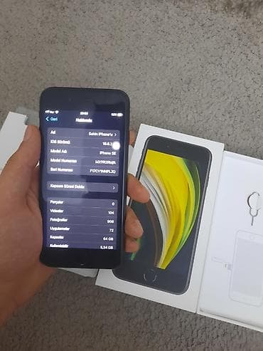 iphone 2020: IPhone SE 2020, 64 GB, Qara, Barmaq izi — 6