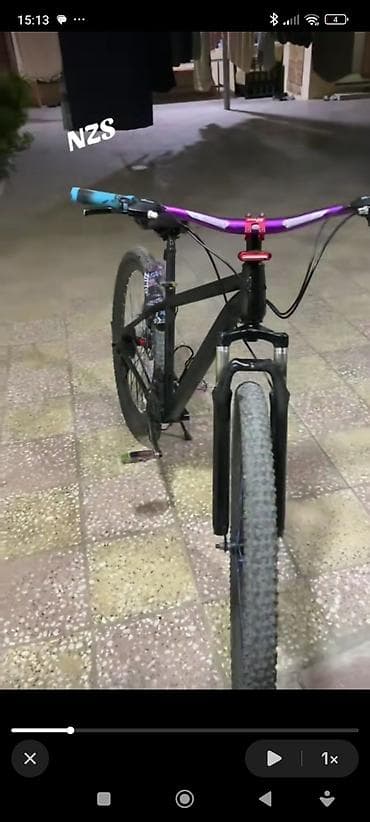 Uşaq velosipedləri: MTB tipli dağ velosipedi - Rəng: mat qara gövdə, bənövşəyi enli — 3