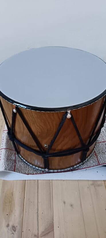 духовой деревянный инструмент: Qoz ağacı oyma nağara - Korpus: cilalanmış təbii ağac, klassik — 3