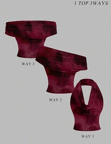 beden kremi: Zərif qadın top kolleksiyası - Modellər: bir çiyindən düşən drapeli — 5