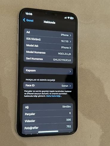 dubay iphone 11: IPhone X, Gümüşü, Face ID — 2