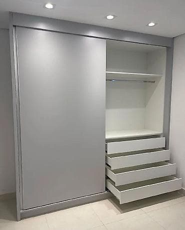 meqa mebel: Düz dolab, Dəhliz üçün, Yataq otağı üçün, Qarderob, Açılan, Korpuslu — 5