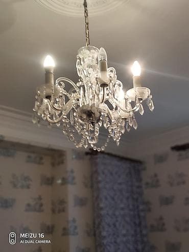Çılçıraq, 6 lampa, Şüşə — 2